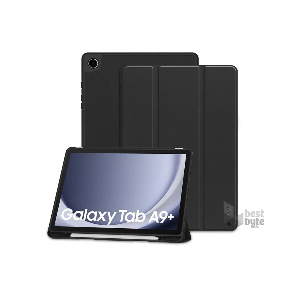 Tech-Protect TP607789 Samsung X210/X215/X216 Galaxy Tab A9+ 11.0 fekete tablet tok (Smart Case) pencil tartóval
