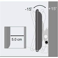 Techly ICA-PLB 131L 40"-65" fekete dönthető fali konzol