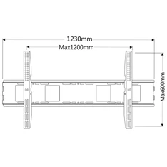 Techly ICA-PLB 2230 55"-100" fekete fix fali konzol