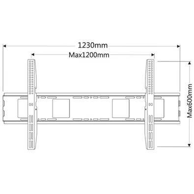 Techly ICA-PLB 2230 55"-100" fekete fix fali konzol