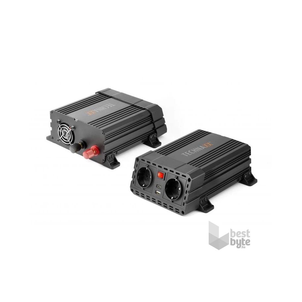 Technaxx TE19 600W 1xUSB-C 1xUSB 2x230V autós inverter
