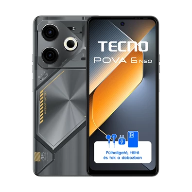 Tecno Pova 6 Neo 8/256GB DualSIM kártyafüggetlen okostelefon - fekete (Android)