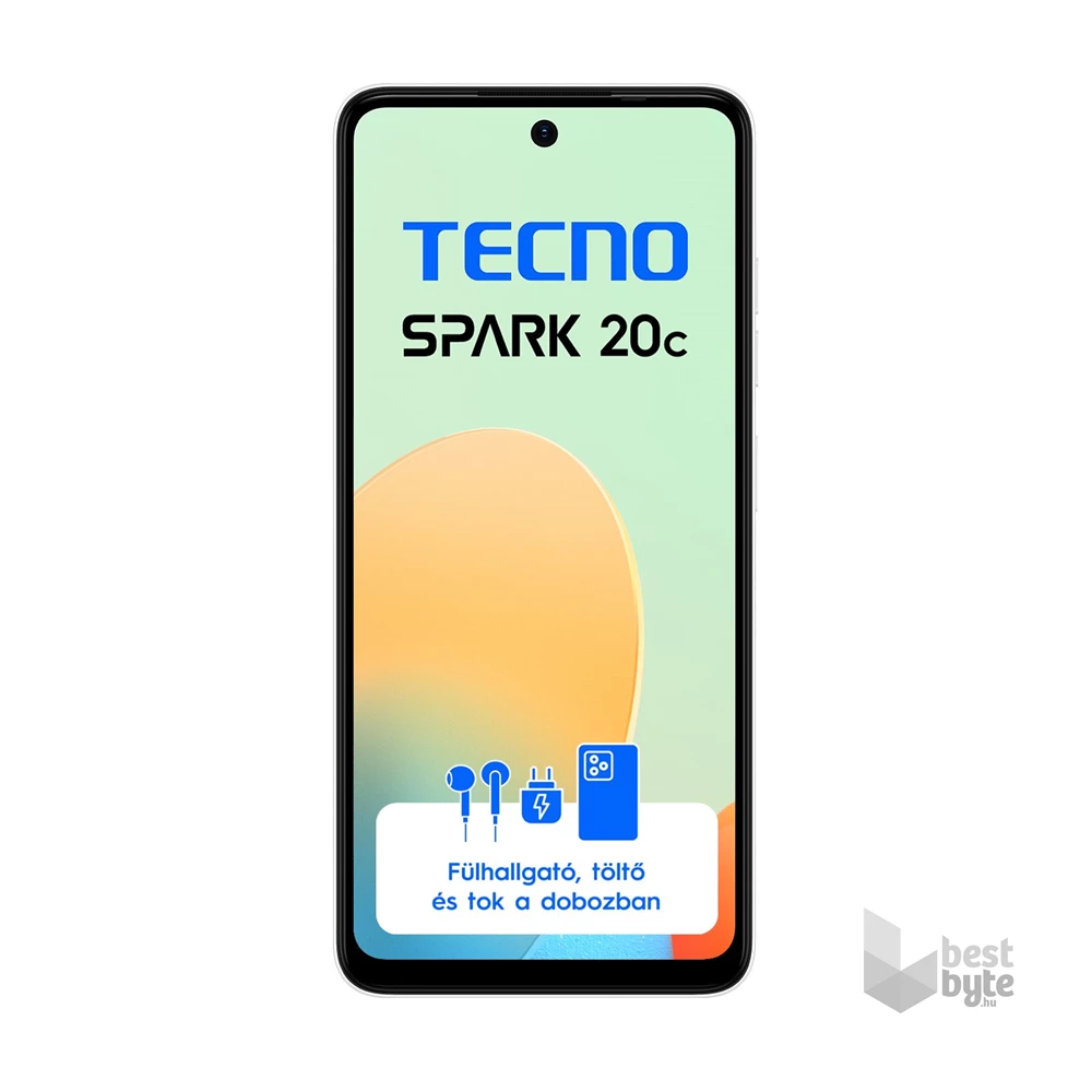 Tecno Spark 20C 4/128GB DualSIM kártyafüggetlen okostelefon - Mystery White (Android)