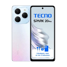 Tecno Spark 20 Pro 8/256GB DualSIM kártyafüggetlen okostelefon - Frosty Ivory (Android)