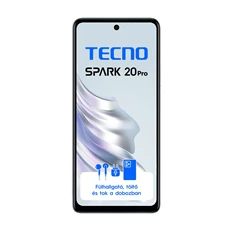 Tecno Spark 20 Pro 8/256GB DualSIM kártyafüggetlen okostelefon - Frosty Ivory (Android)