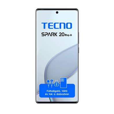 Tecno Spark 20 Pro+ 8/256GB DualSIM kártyafüggetlen okostelefon - Lunar Frost (Android)