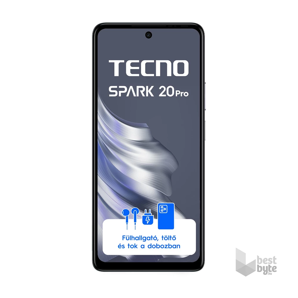 Tecno Spark 20 Pro 8/256GB DualSIM kártyafüggetlen okostelefon - Moonlit Black (Android)
