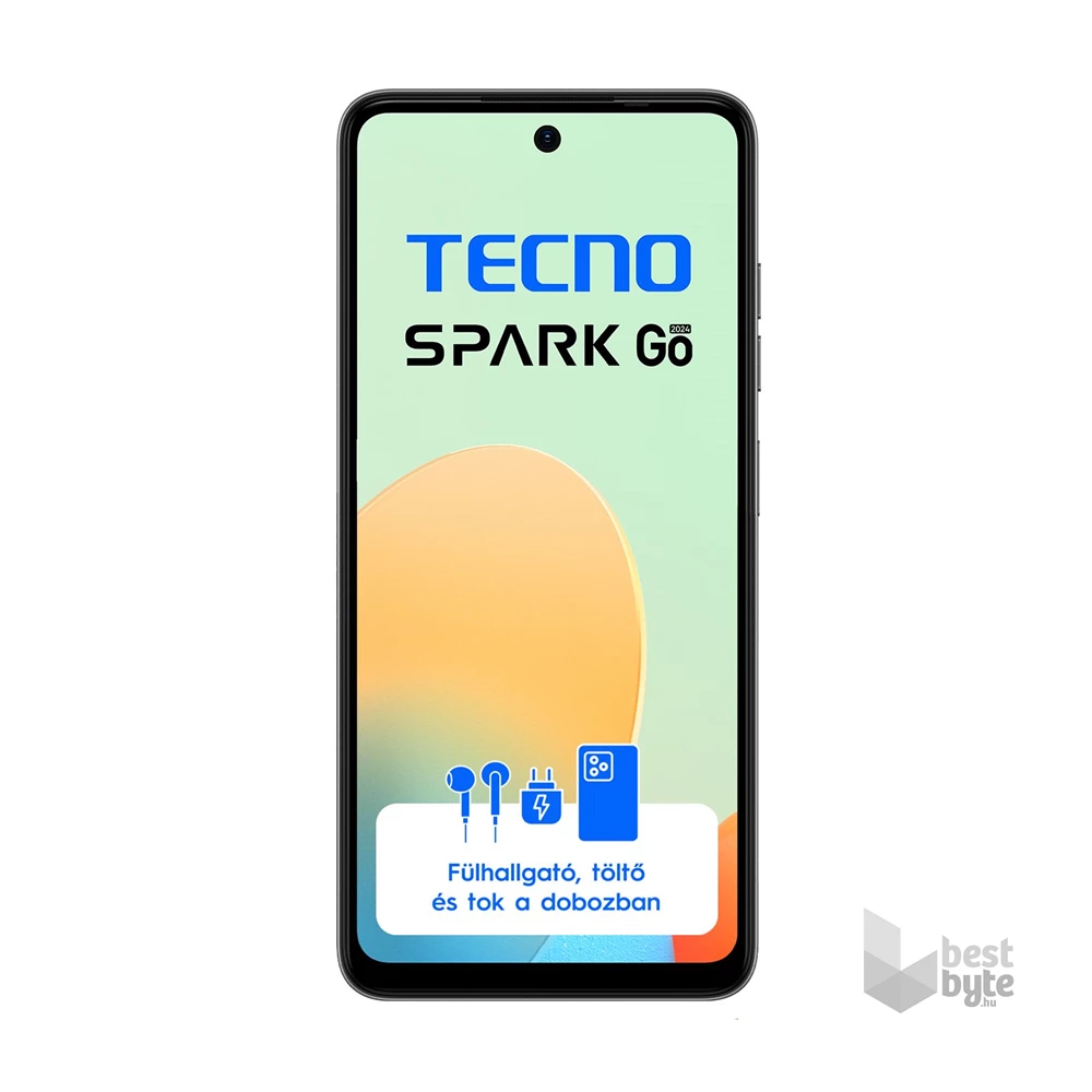 Tecno Spark Go 2024 3/64GB DualSIM kártyafüggetlen okostelefon - Gravity Black (Android)