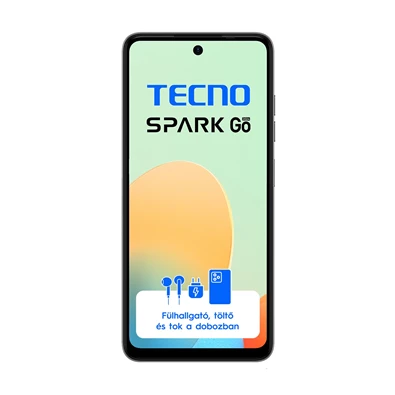 Tecno Spark Go 2024 3/64GB DualSIM kártyafüggetlen okostelefon - Gravity Black (Android)