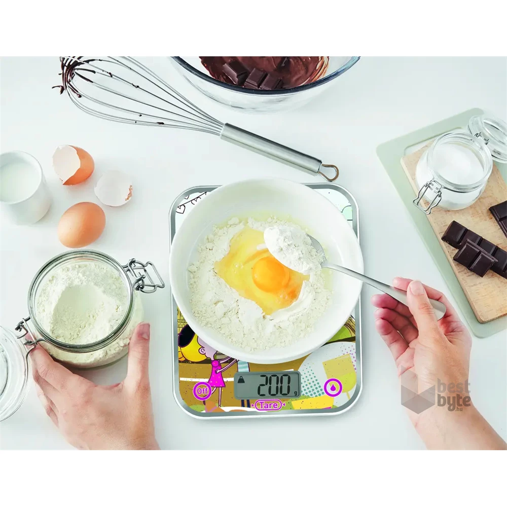 Tefal BC5125V1 Optiss Decor mintás konyhai mérleg