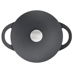 Tefal E2184634 Trattoria öntött alumínium fedős 24 cm-es fekete lábas