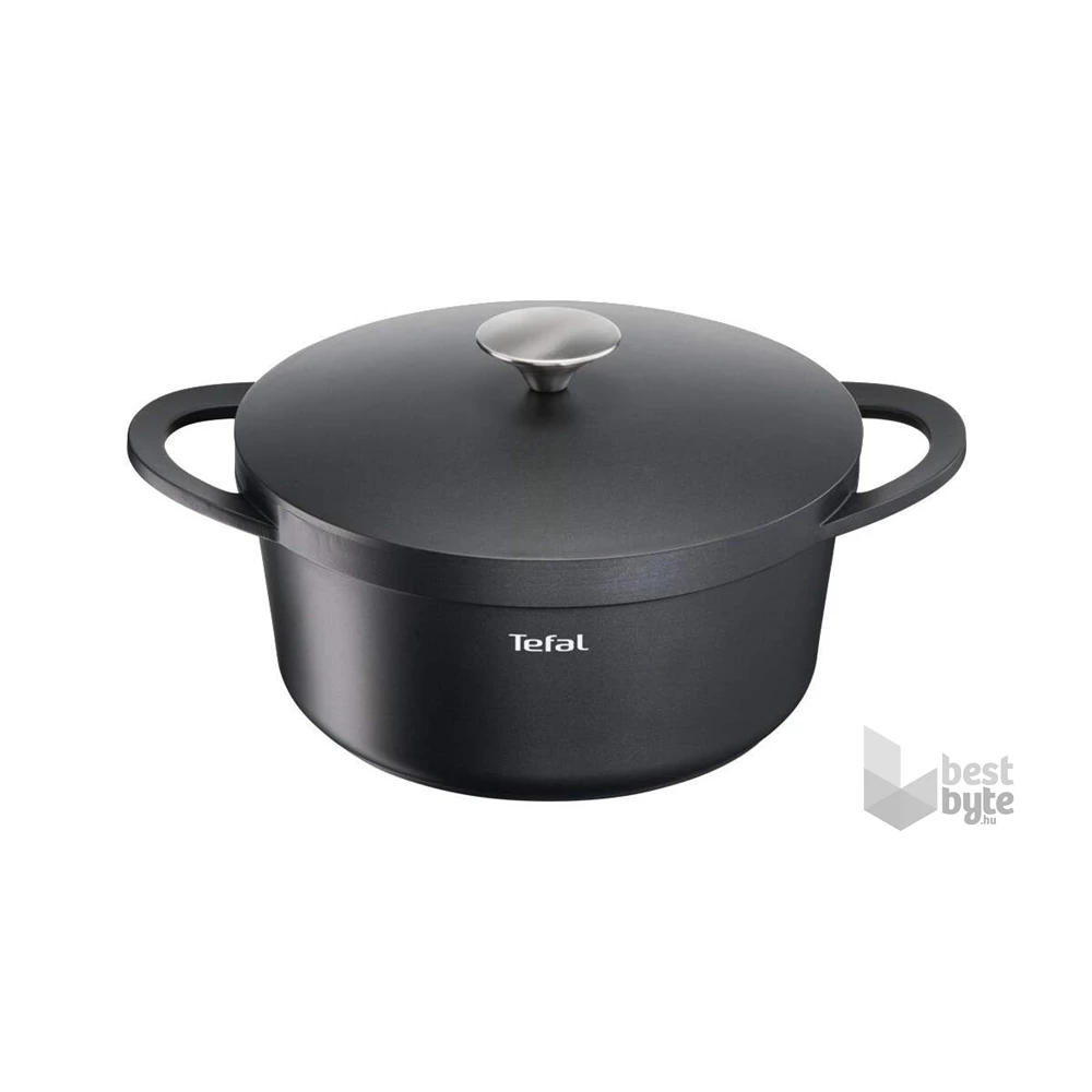 Tefal E2184634 Trattoria öntött alumínium fedős 24 cm-es fekete lábas