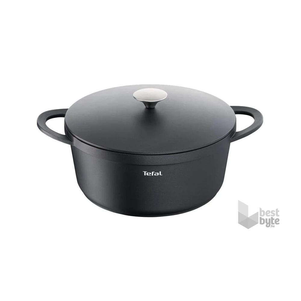 Tefal E2184634 Trattoria öntött alumínium fedős 28 cm-es fekete lábas