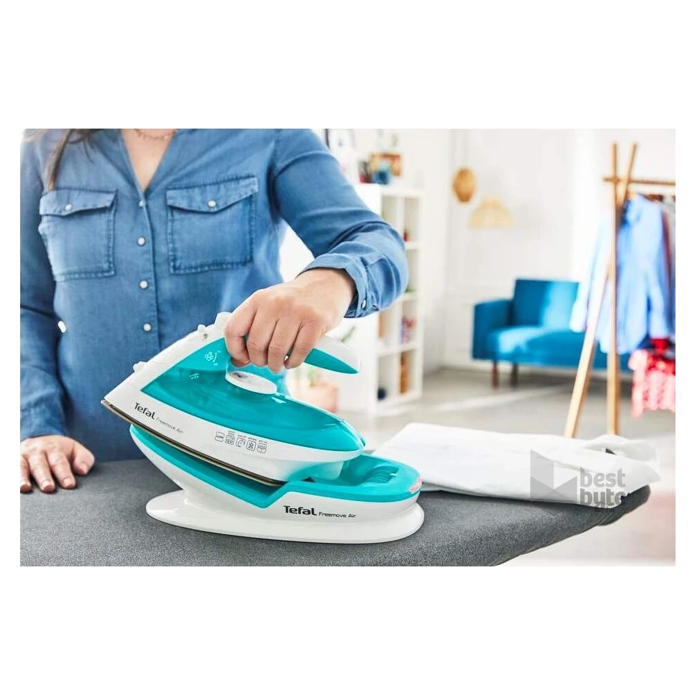 Tefal FV6520E0 kék-fehér vezeték nélküli gőzölős vasaló