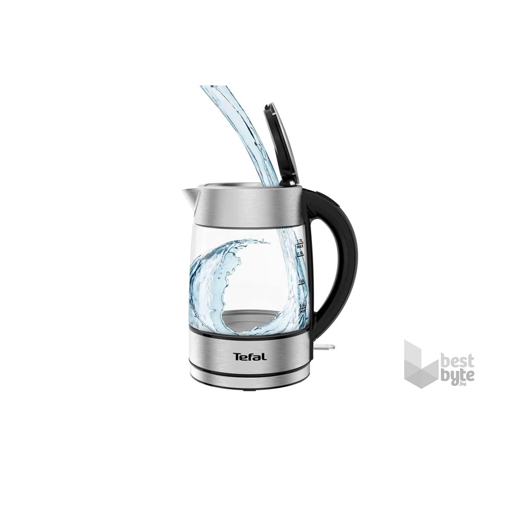 Tefal KI772D38 1,7L-es inox üveg vízforraló