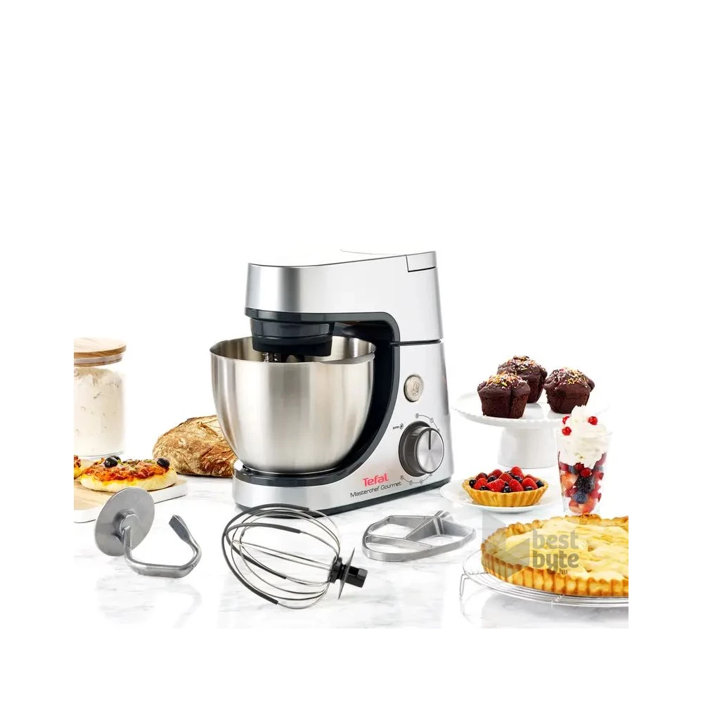 Tefal QB516D38 Masterchef Gourmet 1100W, 4,6L, ezüst konyhai robotgép