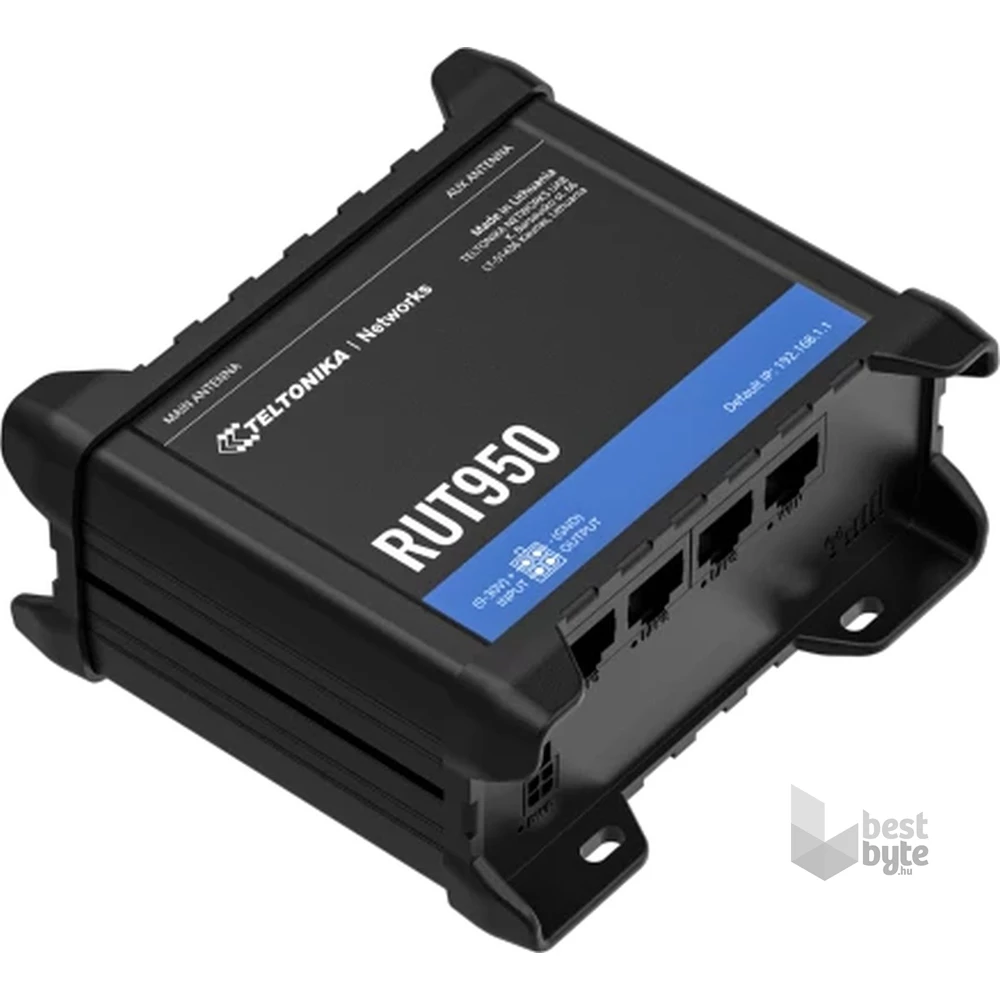 Teltonika RUT950 3x10/100Mbps LAN 2xminiSIM WiFi 4G/LTE CAT4 Vezeték nélküli ipari router