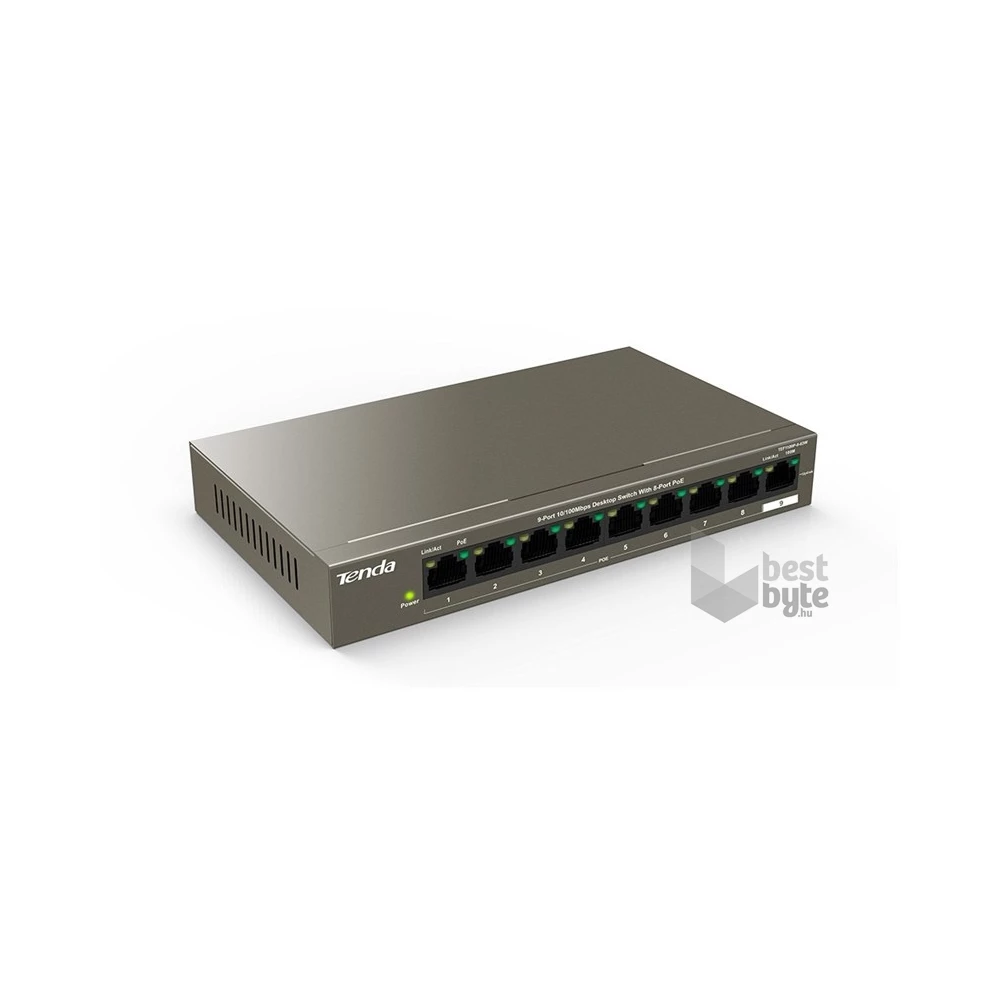 Tenda TEF1109P-8-63W 9port 8 FE +1 GbE Uplink LAN PoE (63W) switch
