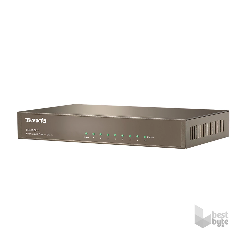 Tenda TEG1008D 8port 10/100/1000Mbps LAN nem menedzselhető asztali Switch