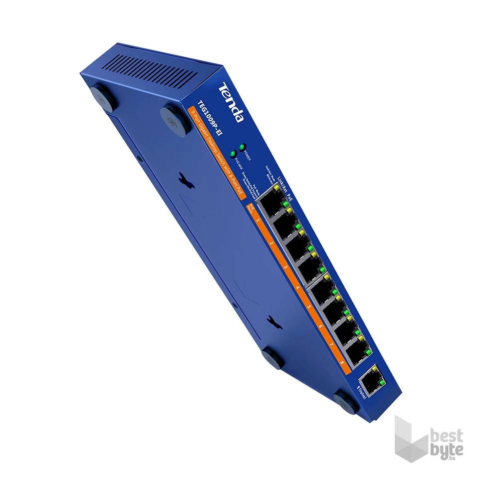 Tenda TEG1009P-EI 8port 10/100/1000Mbps LAN, PoE switch