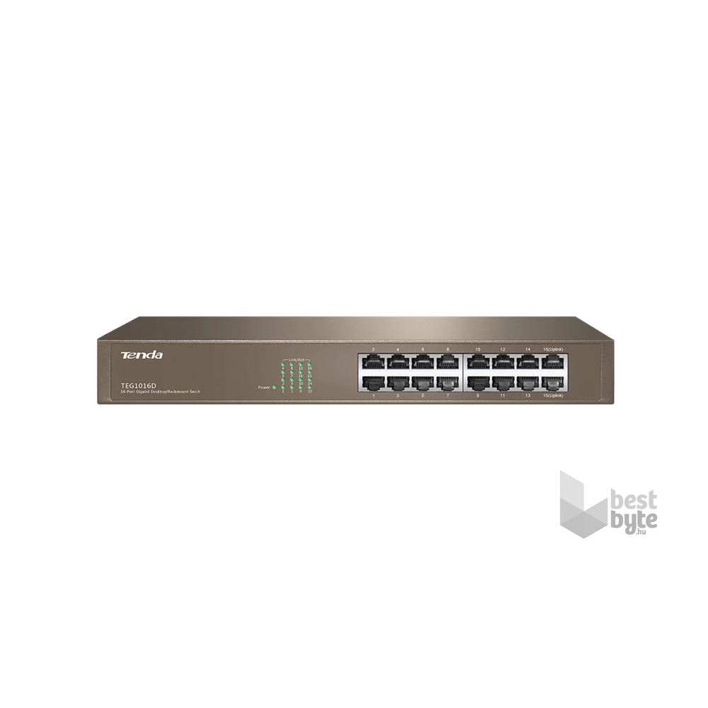 Tenda TEG1016D 16port 10/100/1000Mbps LAN nem menedzselhető asztali Switch