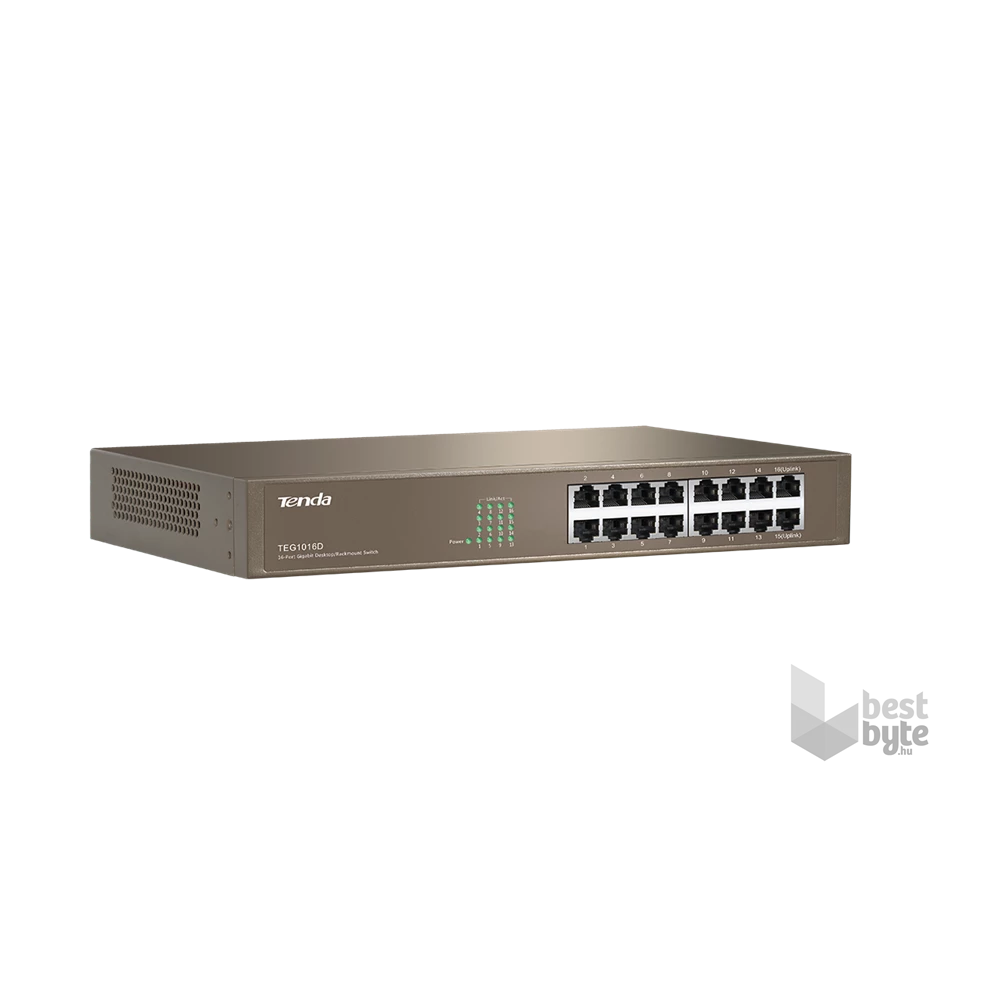 Tenda TEG1016D 16port 10/100/1000Mbps LAN nem menedzselhető asztali Switch