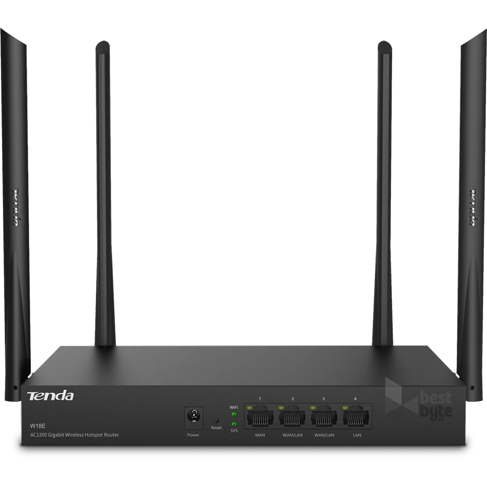 Tenda W18E AC1200 Dual-Band vezeték nélküli Gigabit Hotspot router
