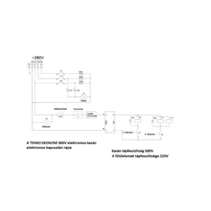 Tenko KE 380V 7,5kW 3 fázisú elektromos kazán