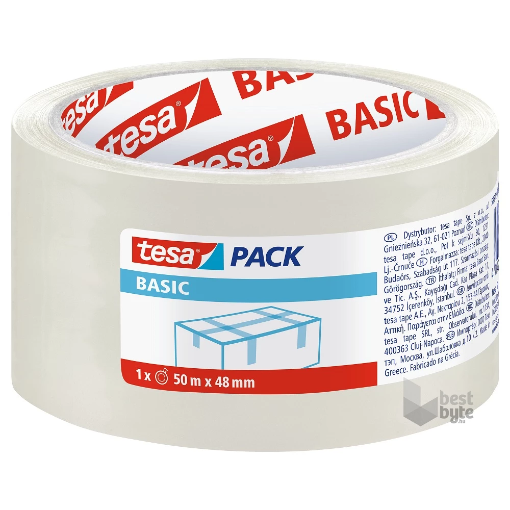 Tesa Basic 58572 48mmx50 m átlátszó csomagzáró szalag