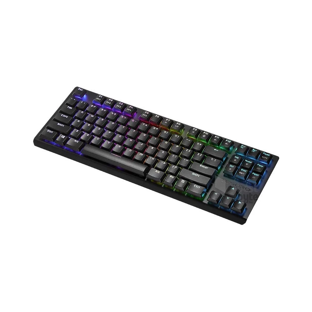Tesoro GRAM Spectrum TKL - red switch magyar fekete mechanikus billentyűzet