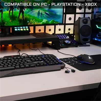 The G-Lab COMBO-HELIUM/HU 4in1 (KEYZ 120 billentyűzet, KULT HELIUM egér+pad, INT 100 fülhallgató, magyar) gamer kombó