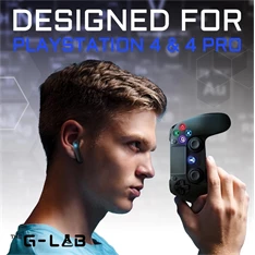 The G-Lab K-PAD-IRID-PS4-B K-PAD IRIDIUM PS4 B PC/PS4 vezeték nélküli fekete kontroller