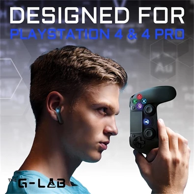 The G-Lab K-PAD-IRID-PS4-B K-PAD IRIDIUM PS4 B PC/PS4 vezeték nélküli fekete kontroller