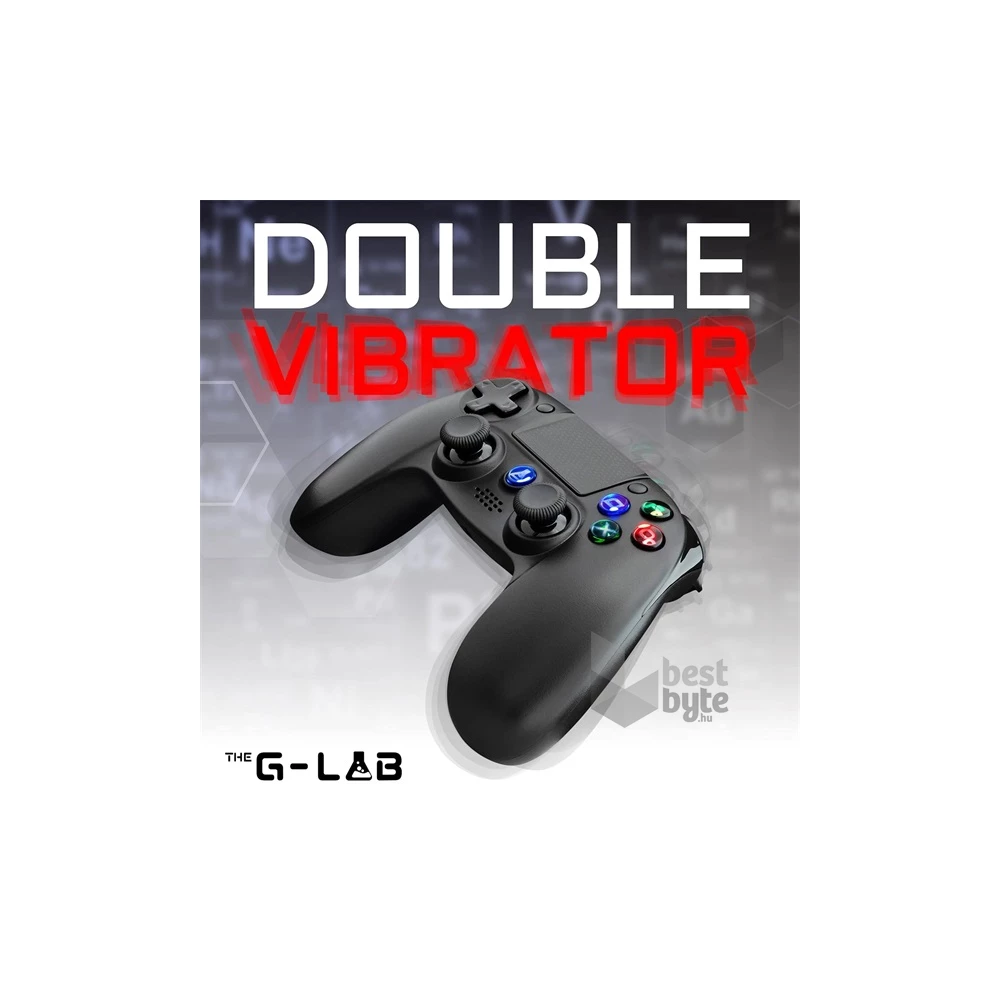 The G-Lab K-PAD-IRID-PS4-B K-PAD IRIDIUM PS4 B PC/PS4 vezeték nélküli fekete kontroller