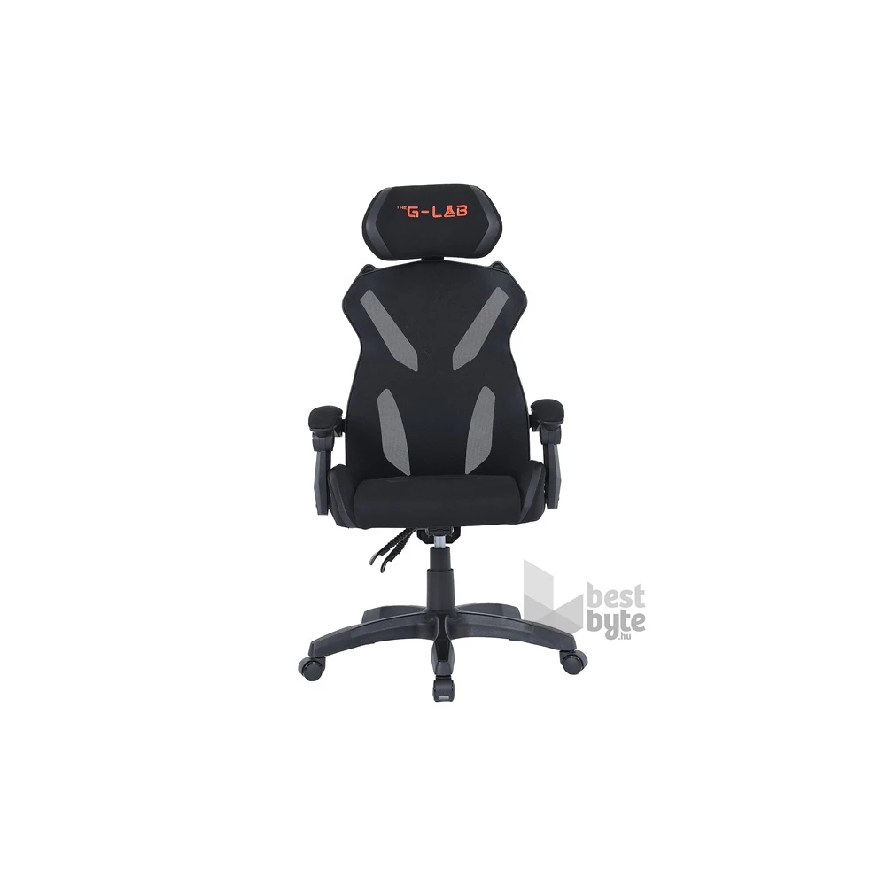 The G-Lab KS BARIUM BLACK (állítható magasság; áll. kartámasz) fekete gamer szék