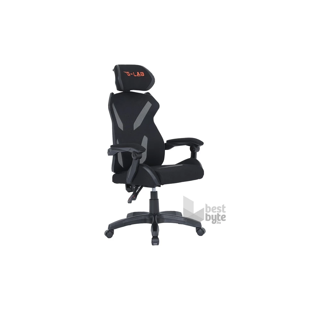 The G-Lab KS BARIUM BLACK (állítható magasság; áll. kartámasz) fekete gamer szék