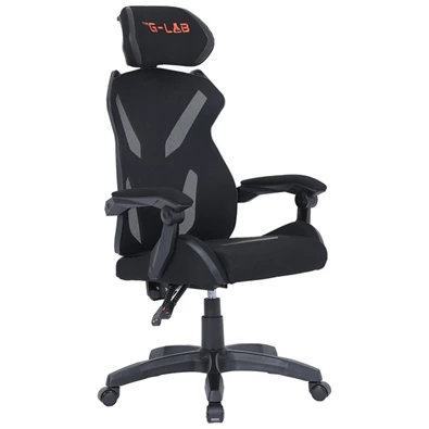 The G-Lab KS BARIUM BLACK (állítható magasság; áll. kartámasz) fekete gamer szék