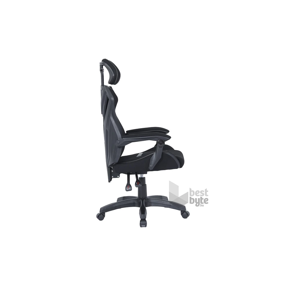 The G-Lab KS BARIUM BLACK (állítható magasság; áll. kartámasz) fekete gamer szék