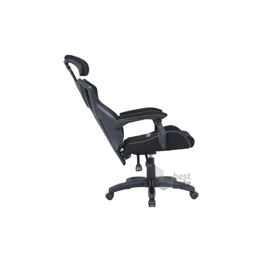 The G-Lab KS BARIUM BLACK (állítható magasság; áll. kartámasz) fekete gamer szék