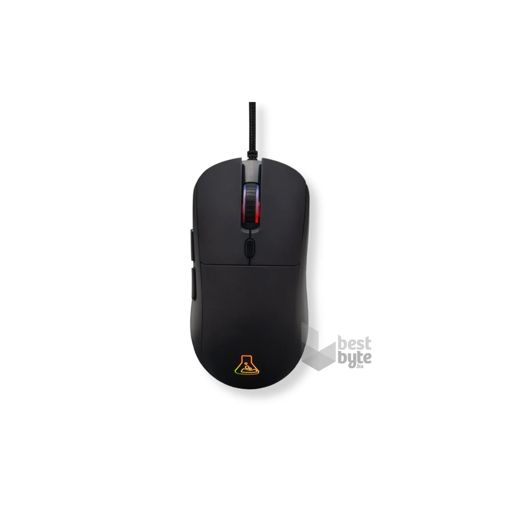 The G-Lab KULT-COBALT-B RGB vezetékes fekete gamer egér
