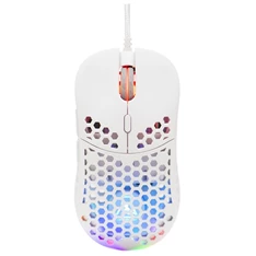 The G-Lab KULT-OXYGEN-W RGB vezetékes fehér gamer egér