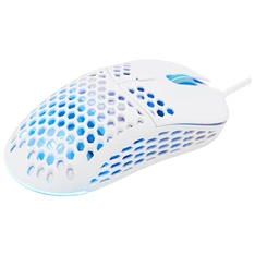 The G-Lab KULT-OXYGEN-W RGB vezetékes fehér gamer egér