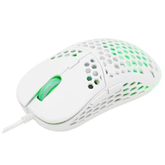 The G-Lab KULT-OXYGEN-W RGB vezetékes fehér gamer egér
