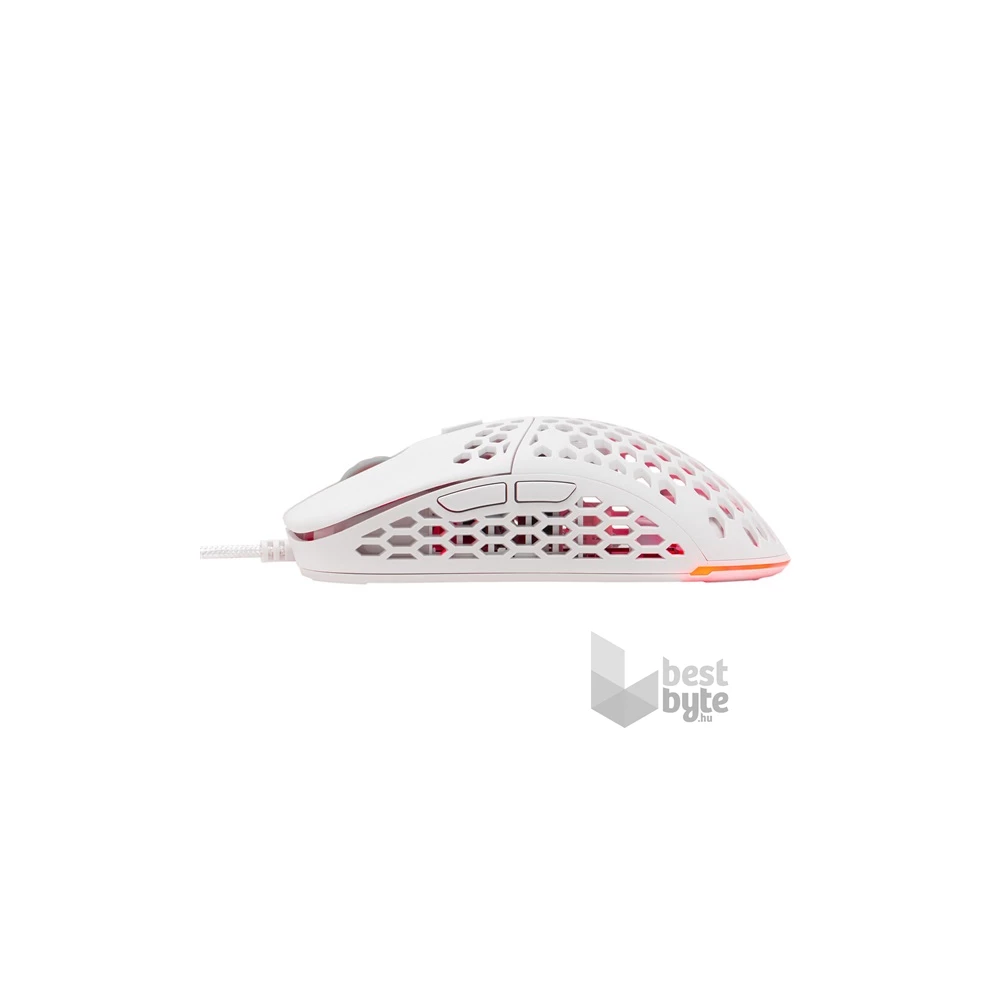 The G-Lab KULT-OXYGEN-W RGB vezetékes fehér gamer egér
