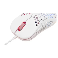 The G-Lab KULT-OXYGEN-W RGB vezetékes fehér gamer egér