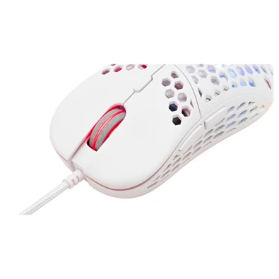 The G-Lab KULT-OXYGEN-W RGB vezetékes fehér gamer egér