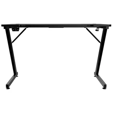 The G-Lab K DESK ELECTRON EX (120x60cm, fém, pohártartó, fejhallgatótartó, RGB LED) fekete gamer asztal