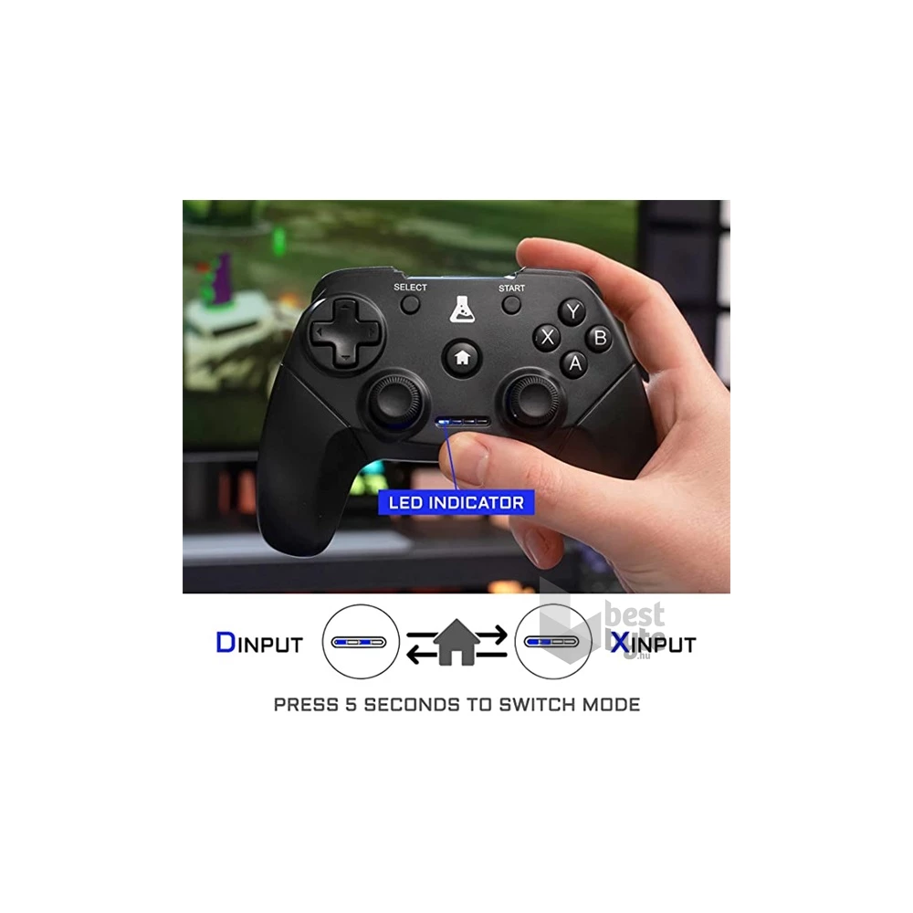 The G-Lab K-PAD-THORIUM-WL K PAD THORIUM WL USB PC/PS3/Android vezeték nélküli fekete kontroller
