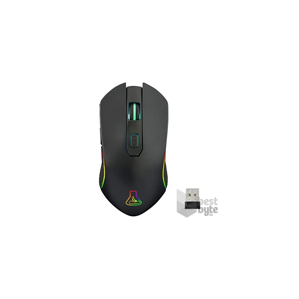 The G-Lab KULT-XENON Vezeték nélküli Gamer Egér - KULT XENON (5000 DPI, 6 gomb, makro, RGB LED, fekete)