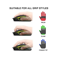 The G-Lab KULT-XENON Vezeték nélküli Gamer Egér - KULT XENON (5000 DPI, 6 gomb, makro, RGB LED, fekete)